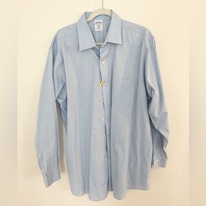 Brooks Brothers blue cotton  long sleeve button down 17 1/2-4/5 non iron